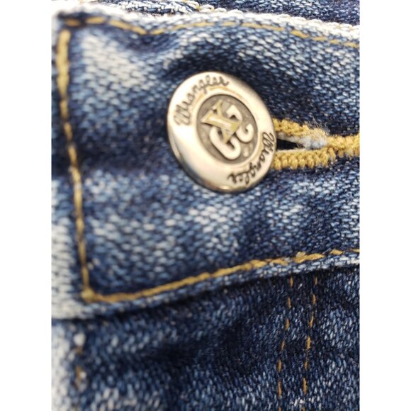 Wrangler Twenty X Women’s Size 9/10 x 32 Straight Leg Denim Dark Wash Jeans - Picture 5 of 16